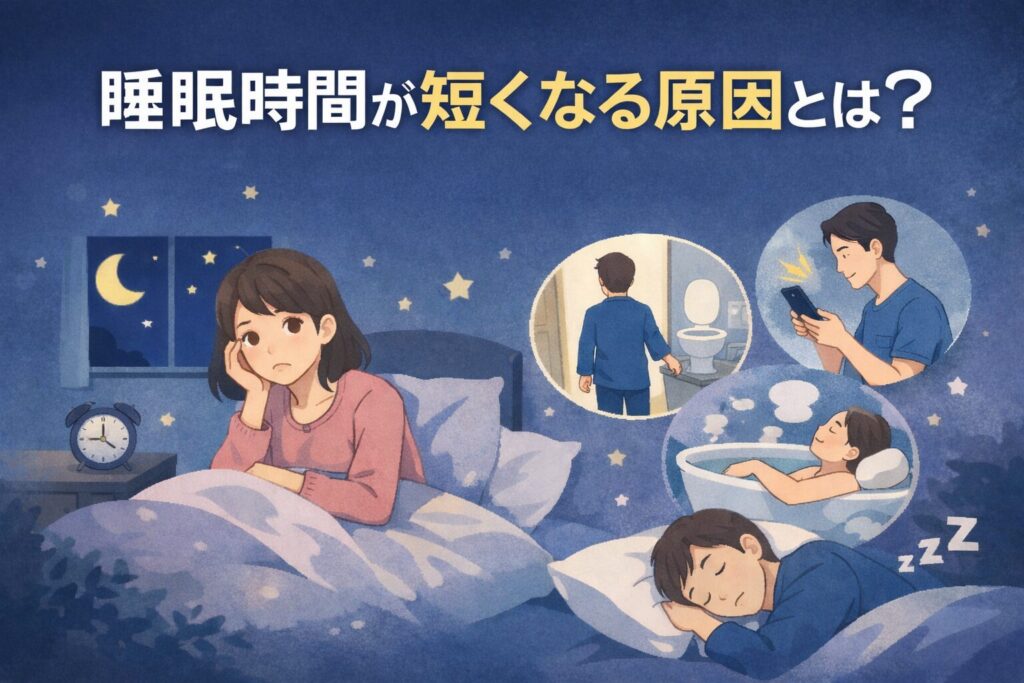 睡眠時間が短くなる原因