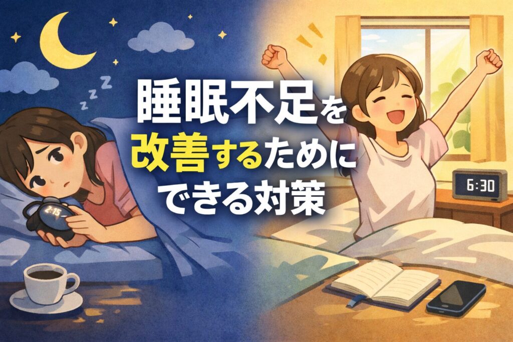 睡眠不足を改善するためにできる対策