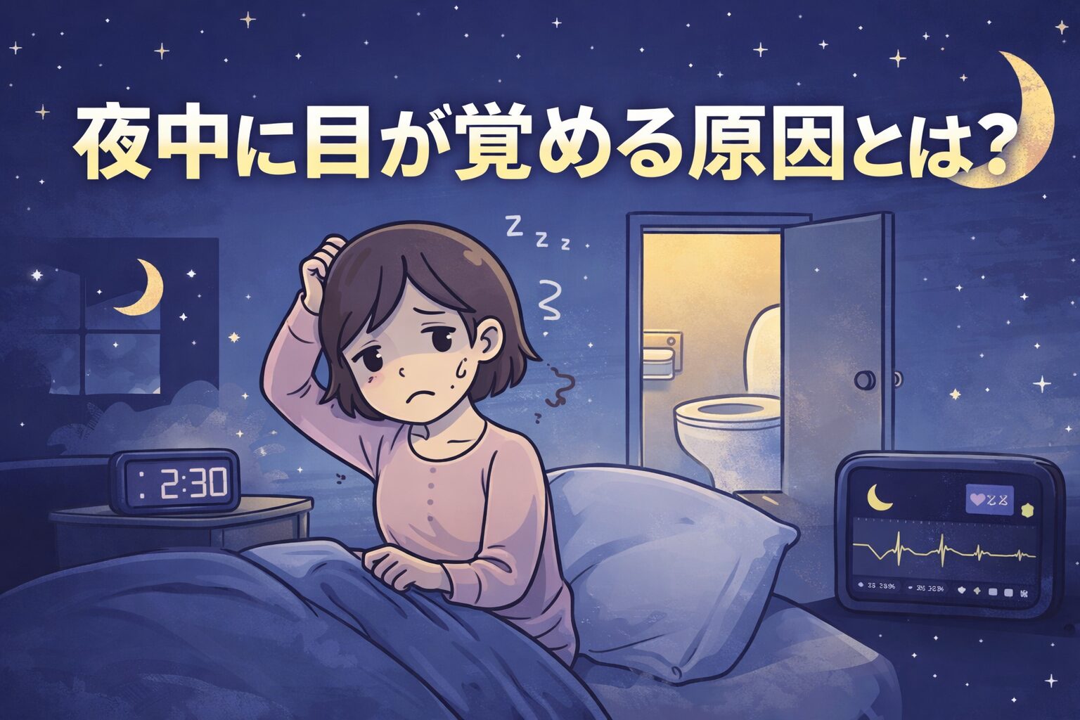 夜中に目が覚める原因
