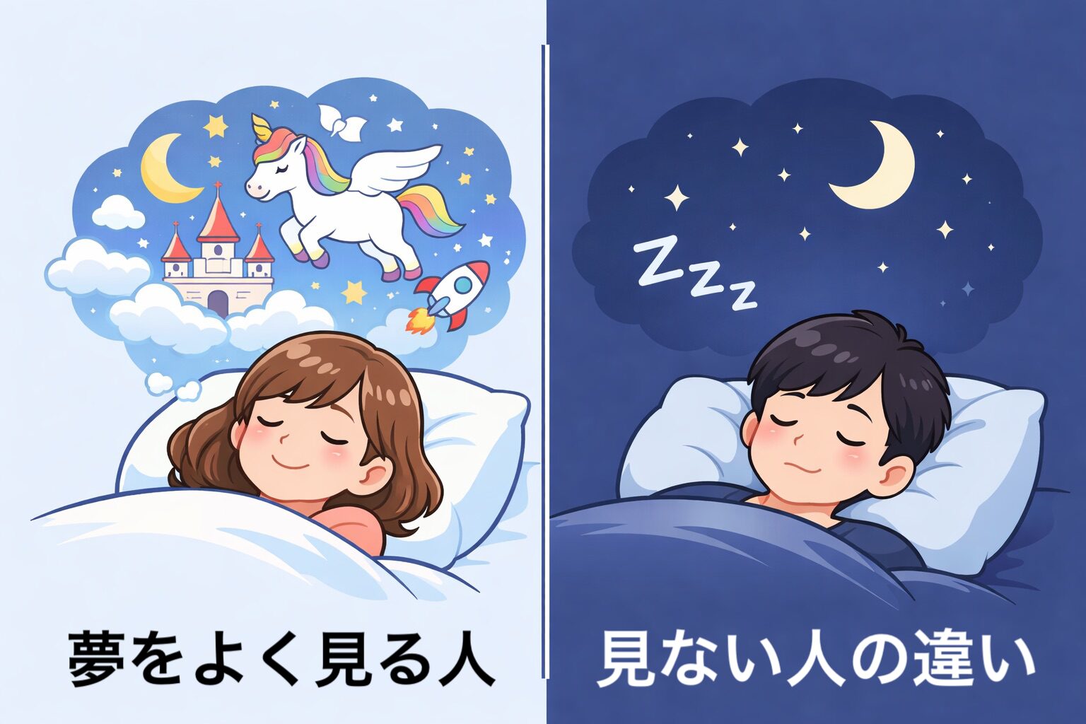 夢を覚えている人と覚えていない人の差は、睡眠の深さや覚醒のタイミングにあります。