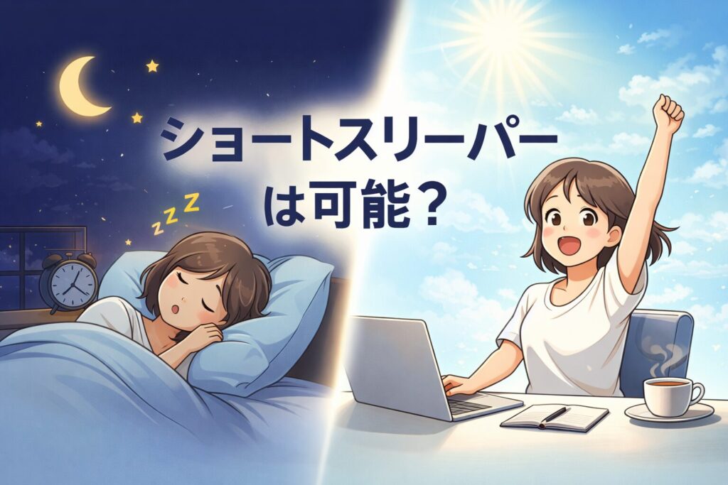 ショートスリーパーは本当に存在するのか、短時間睡眠は体に問題ないのかを解説します。