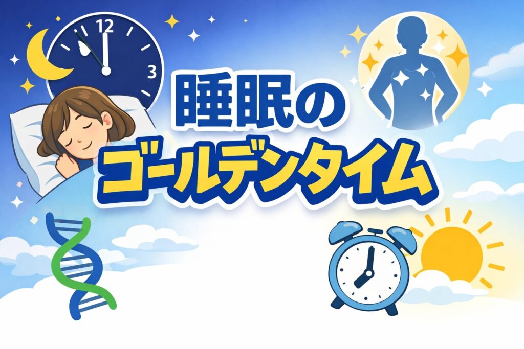 睡眠のゴールデンタイムのイメージイラスト