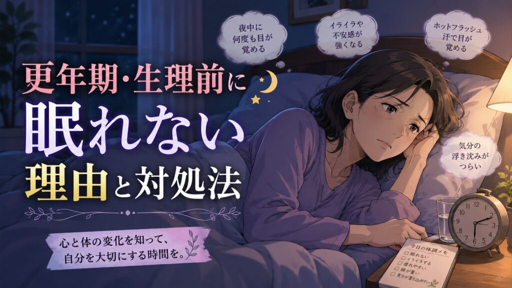 更年期・生理前に眠れない理由と対処法