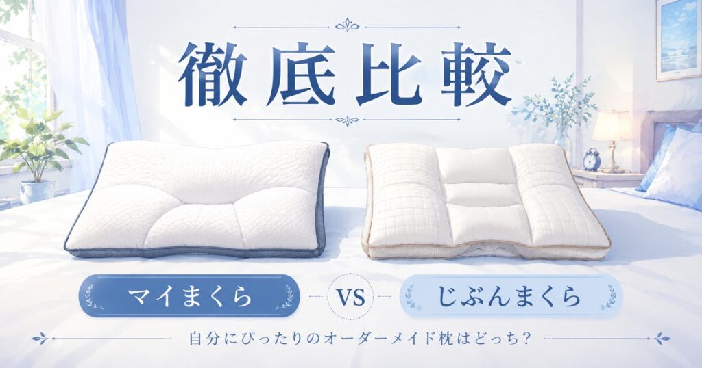 マイまくらとじぶんまくらを徹底比較したバナー画像